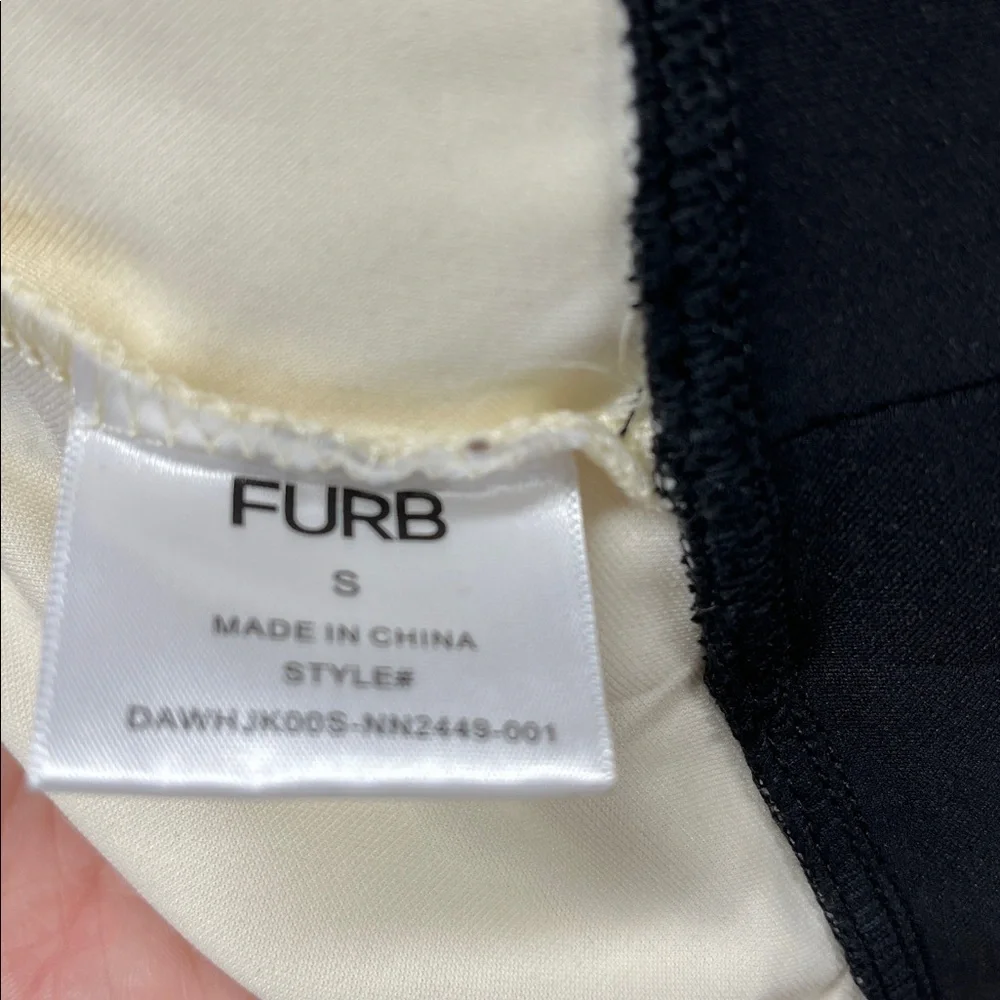 Free People xFURB Stylish Black and White Dog Jacket Size Small New